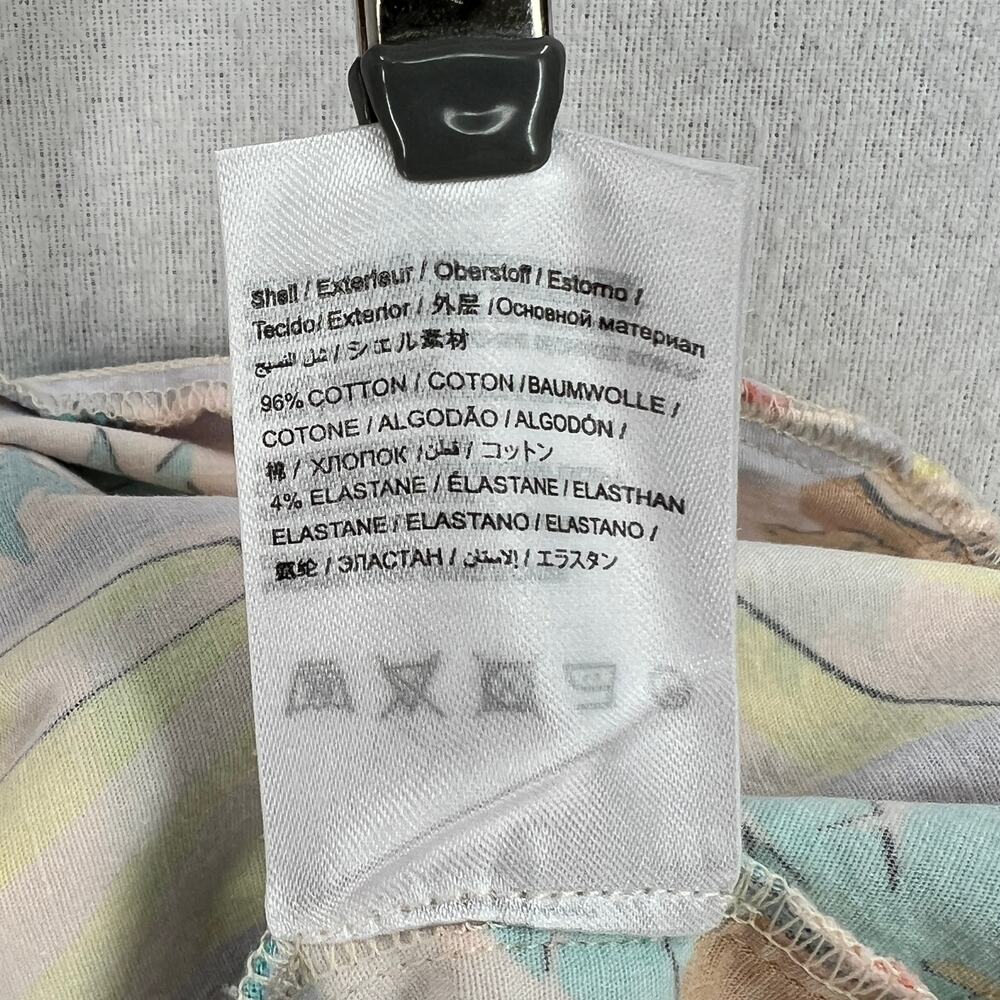 FARM RIO ANTHROPOLOGIE Patch Print Short Womens Medium Purple Peach Pull On - Picture 13 of 16